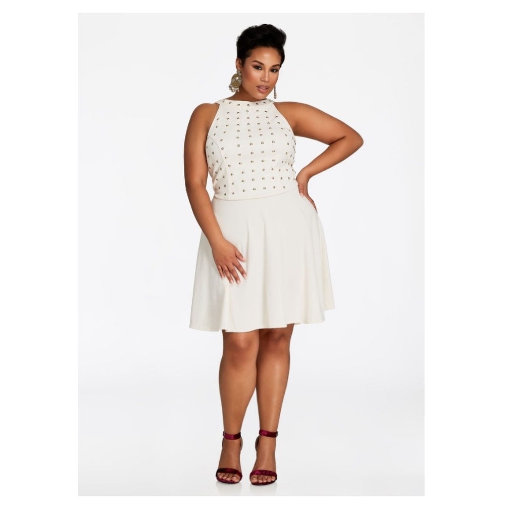 Gold Studded Top Sleeveless Dress
